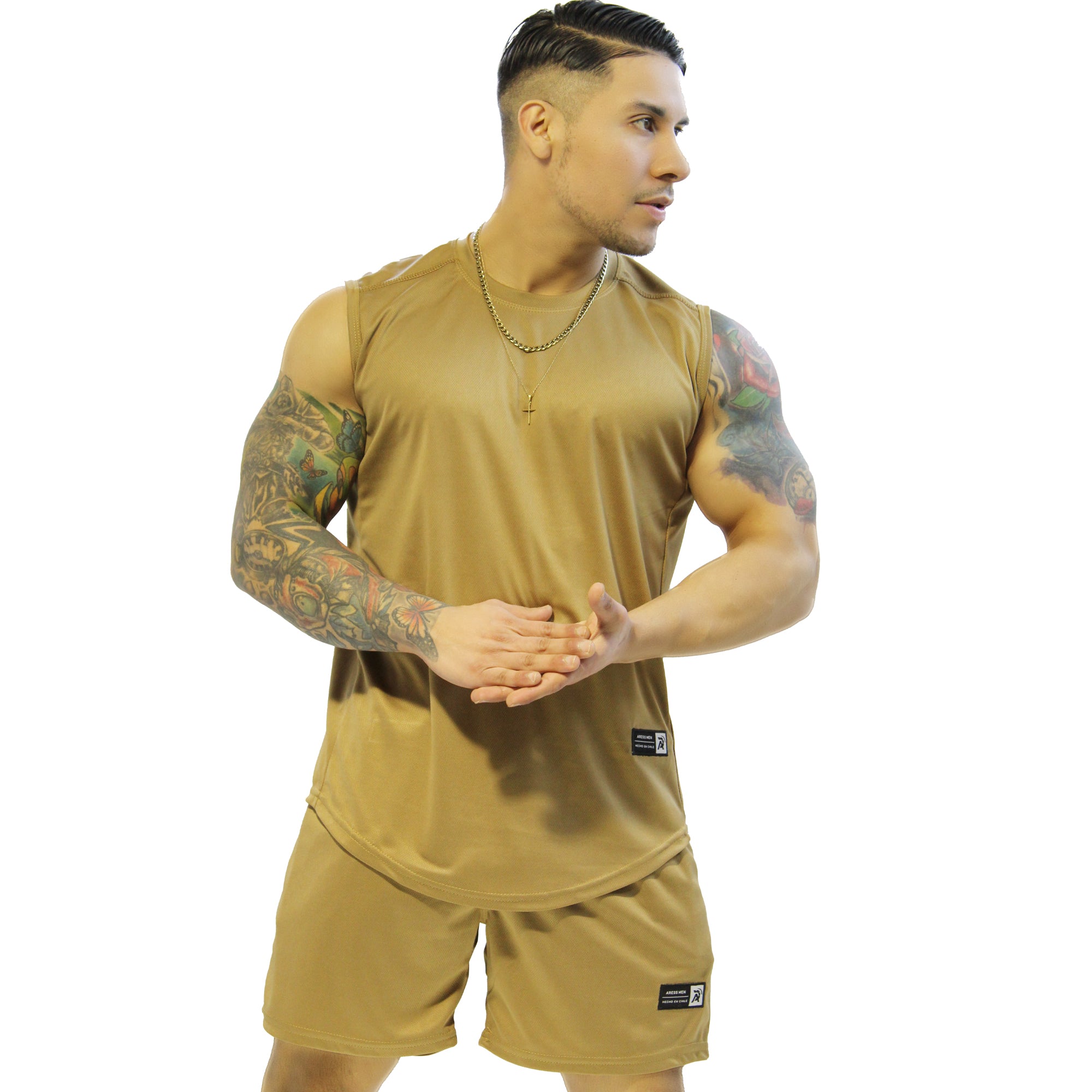 Conjunto dri-fit gym aress beige