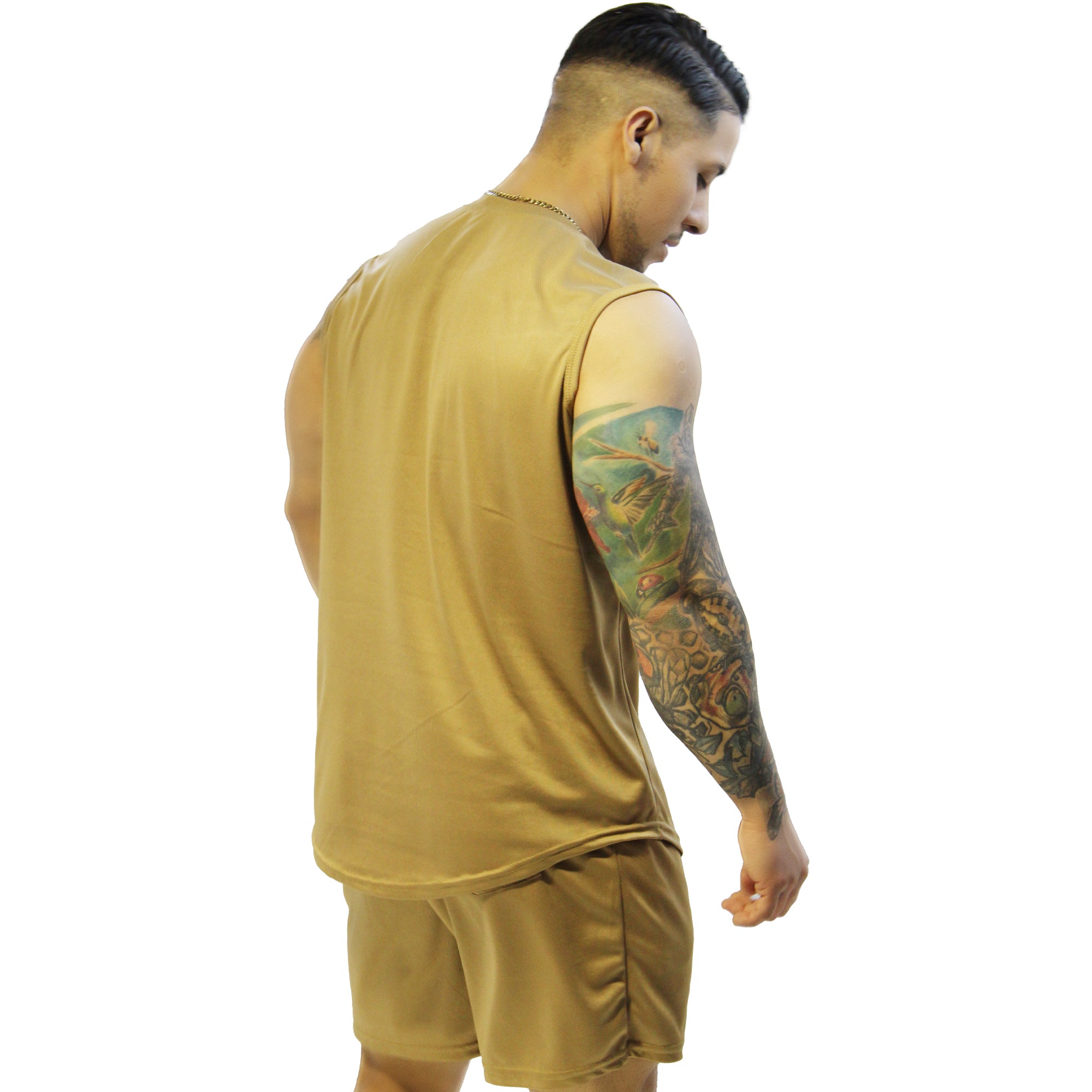Conjunto dri-fit gym aress beige