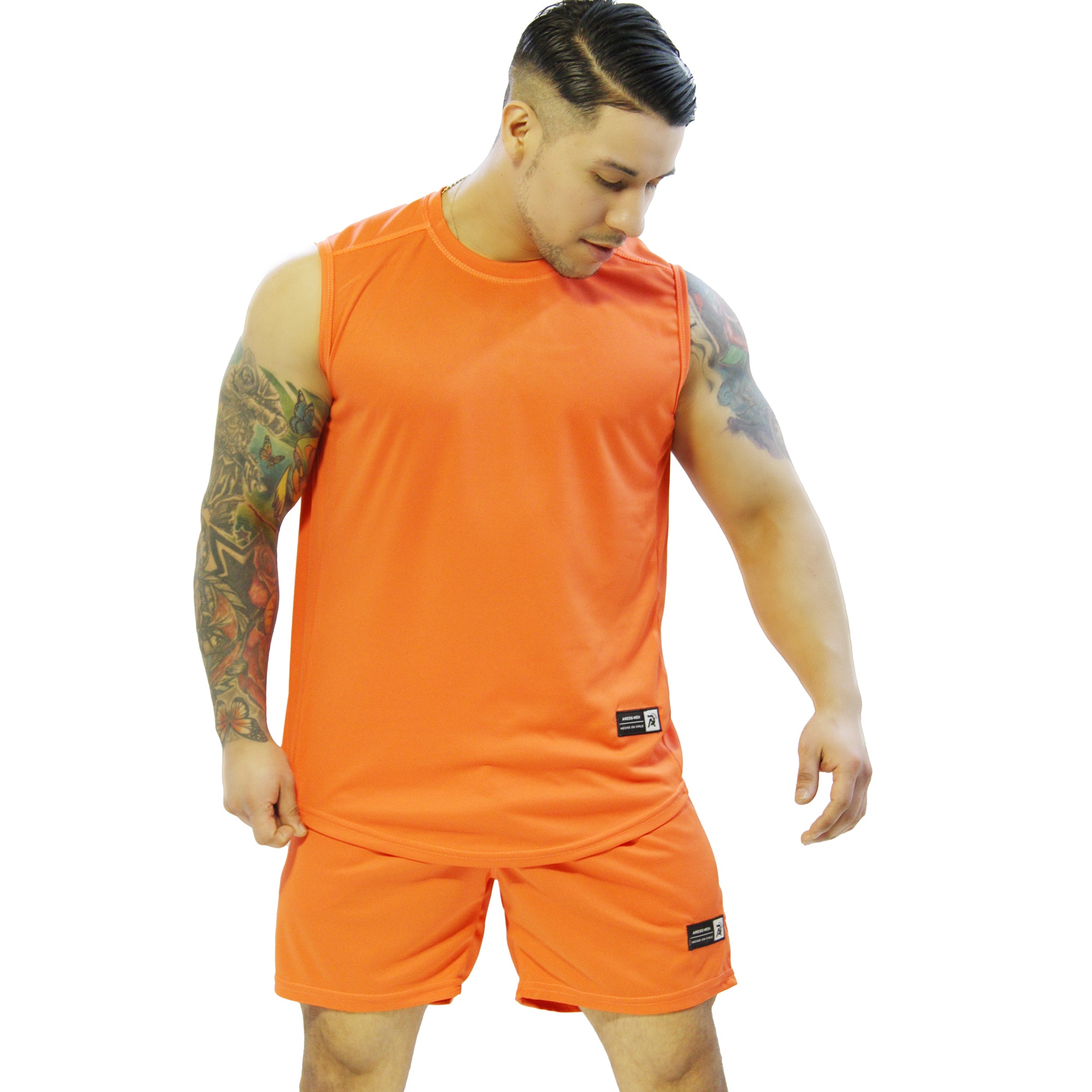 Conjunto dri-fit gym aress naranja