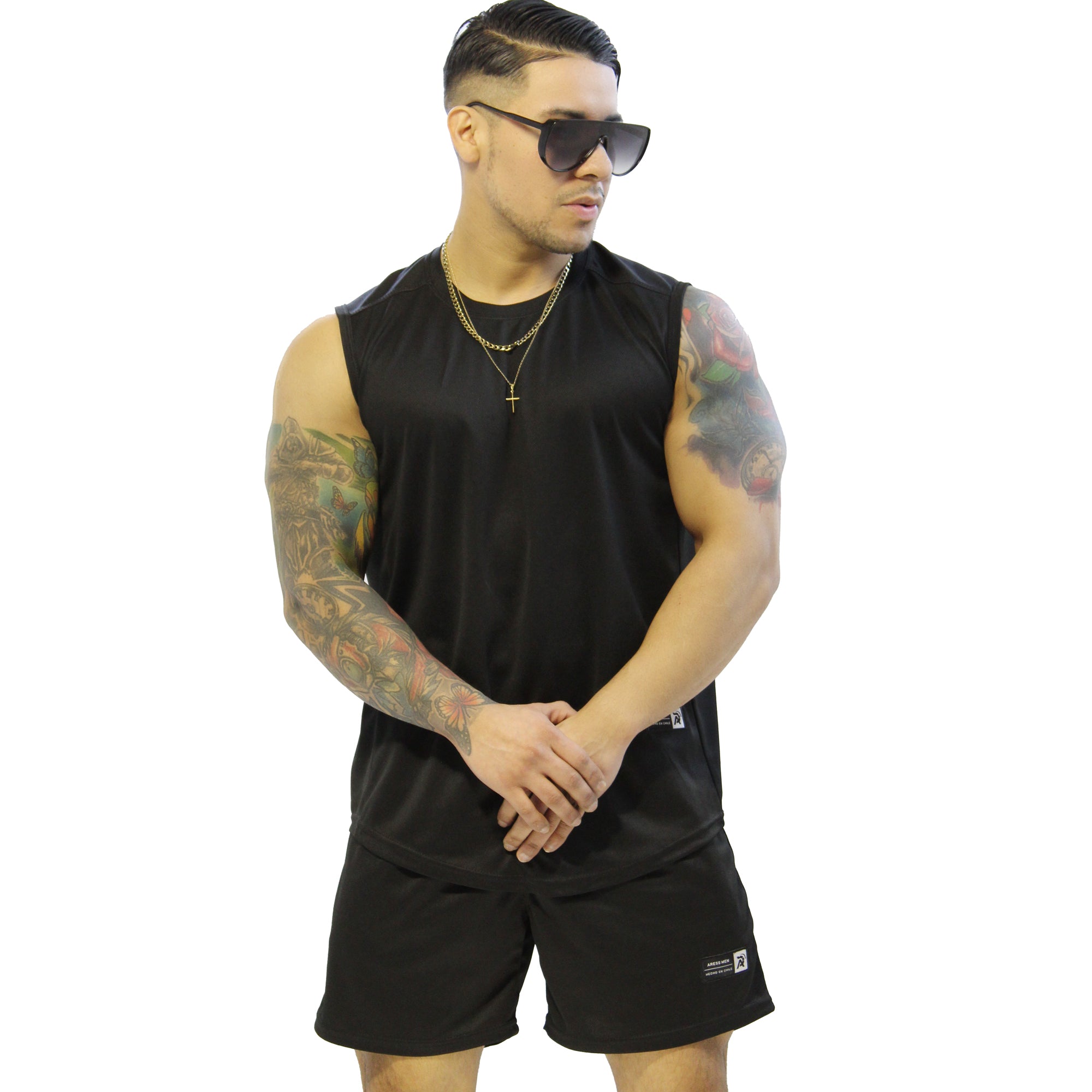Conjunto dri-fit gym aress negro