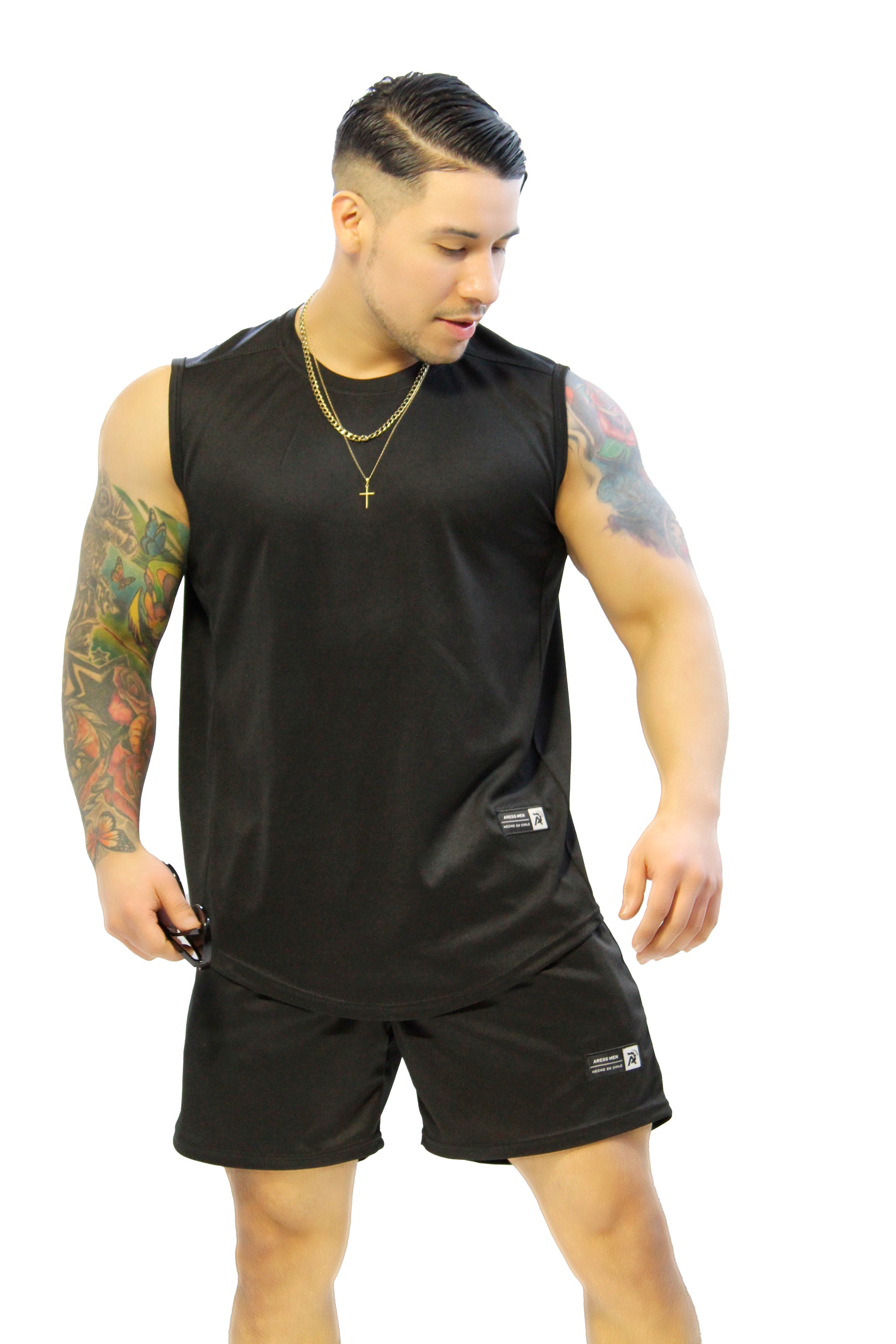 Conjunto dri-fit gym aress negro