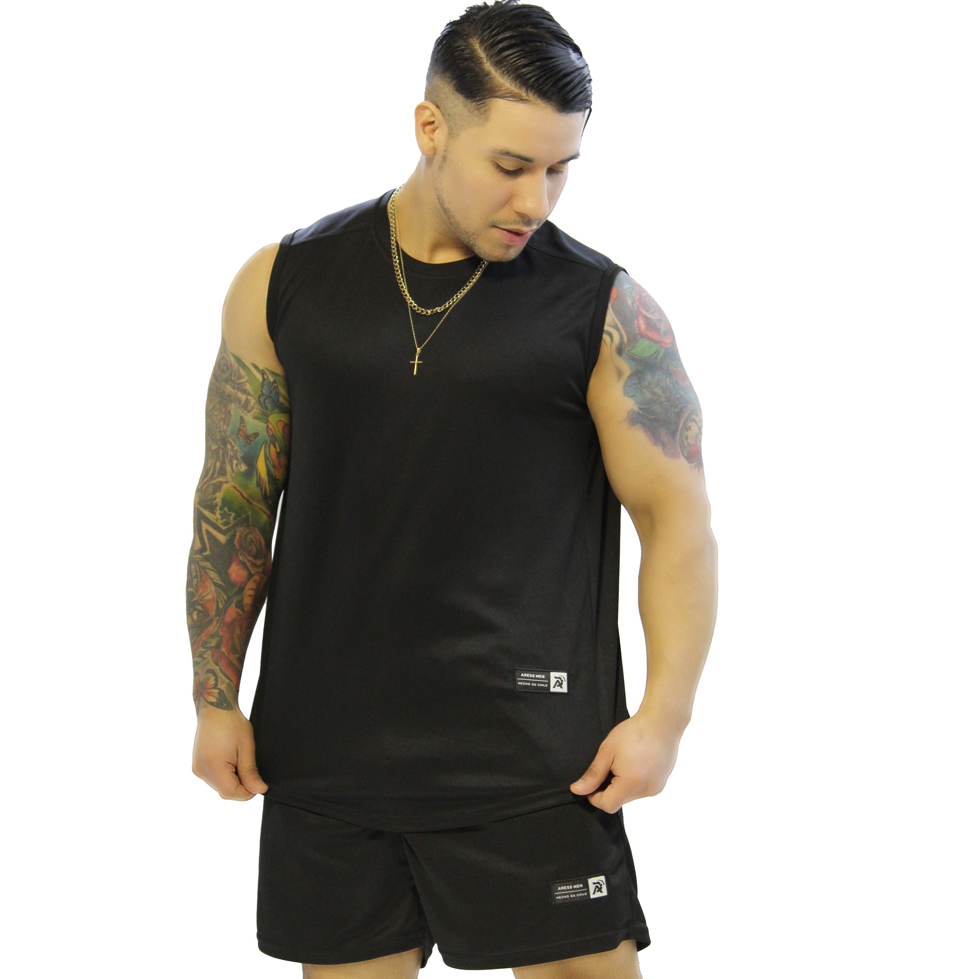 Conjunto dri-fit gym aress negro