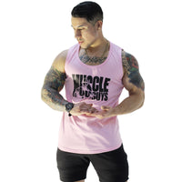 Polera Musculosa Cuello redondo Muscle Guys manga cero palo rosa