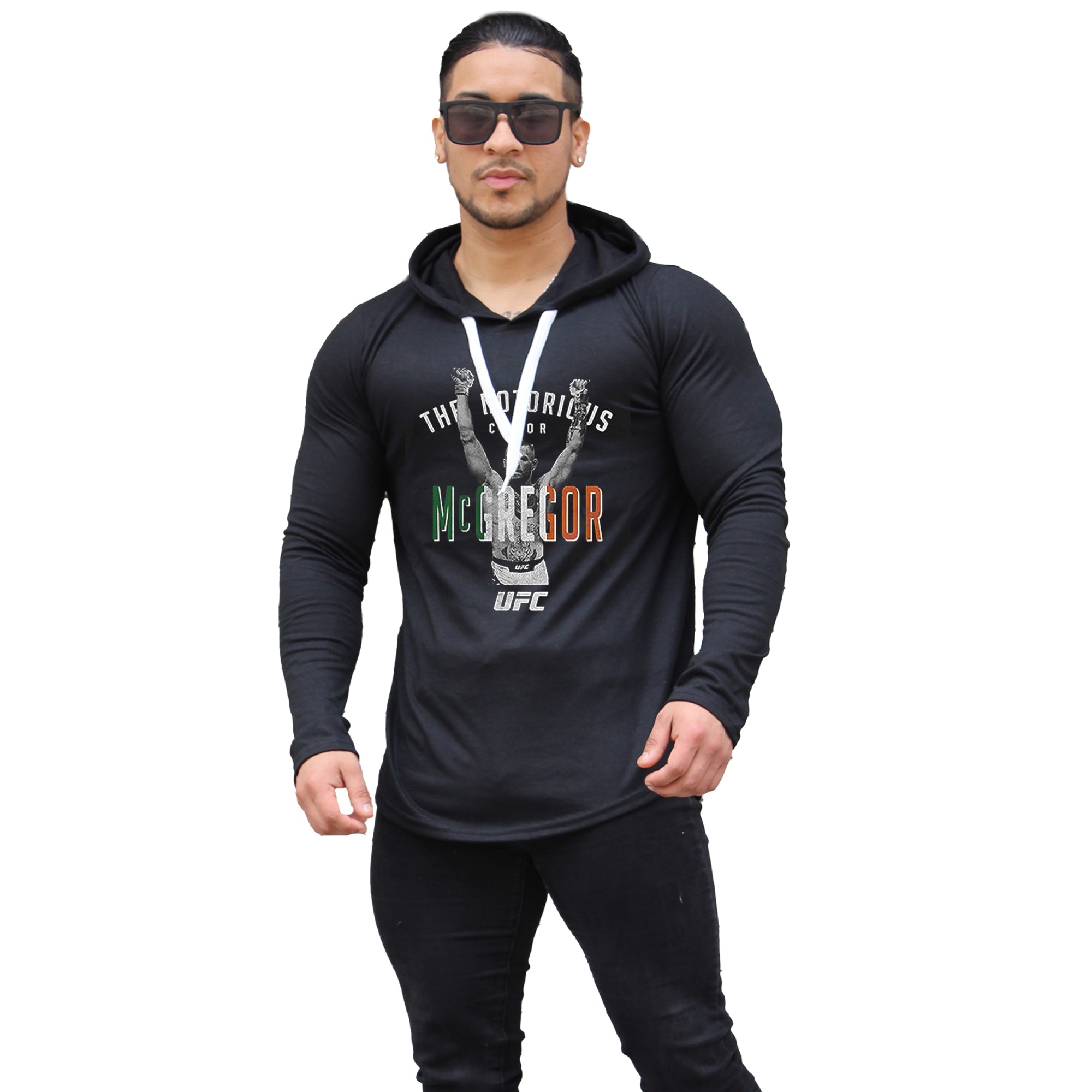 Polera Long Fit Capucha Mcgregor Negro