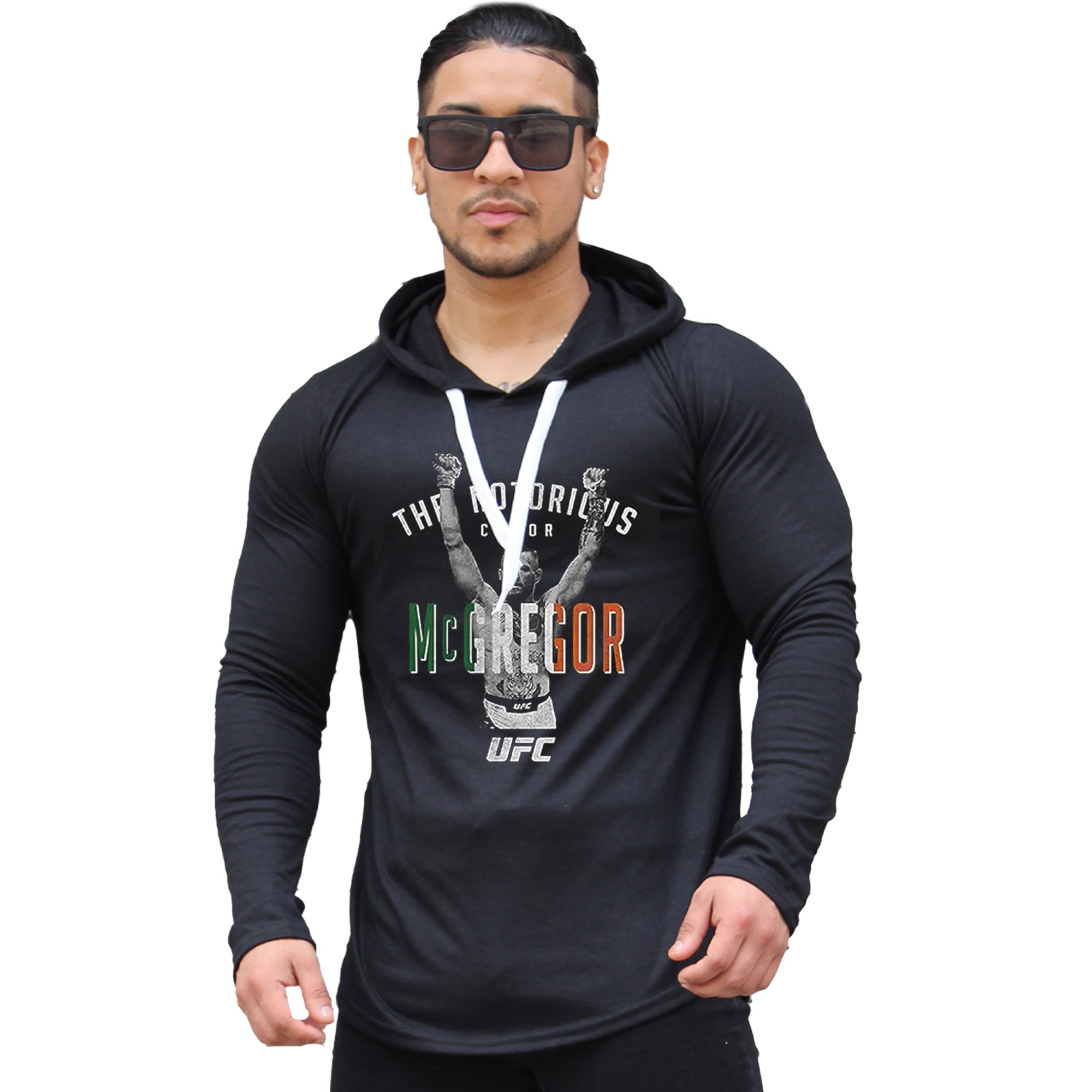 Polera Long Fit Capucha Mcgregor Negro