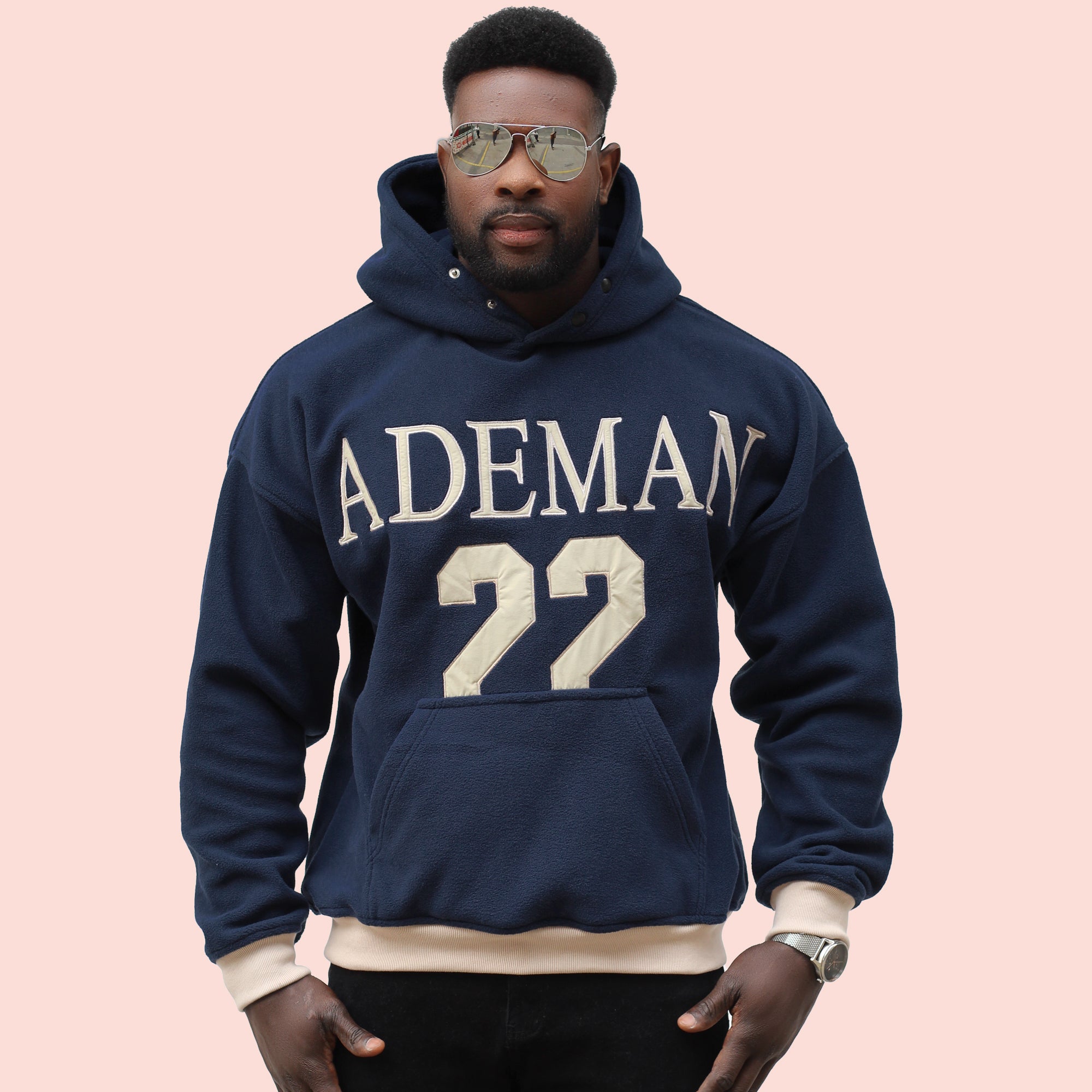 Poleron Canguro micropolar ademan twenty-two Navy blue