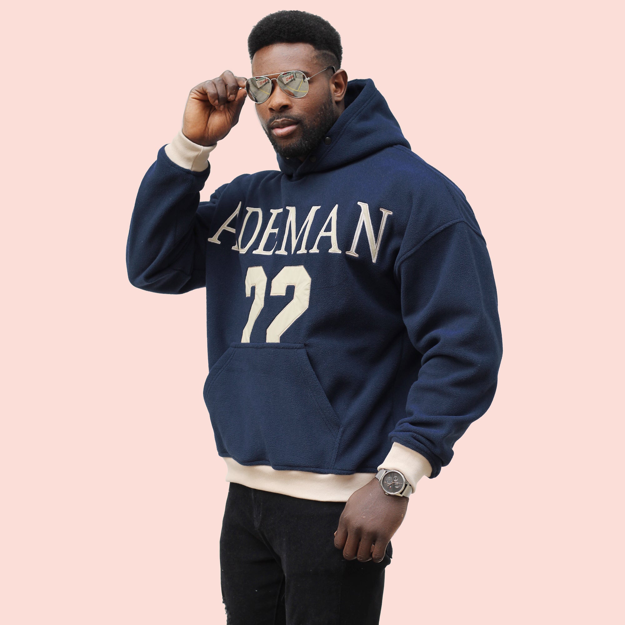 Poleron Canguro micropolar ademan twenty-two Navy blue