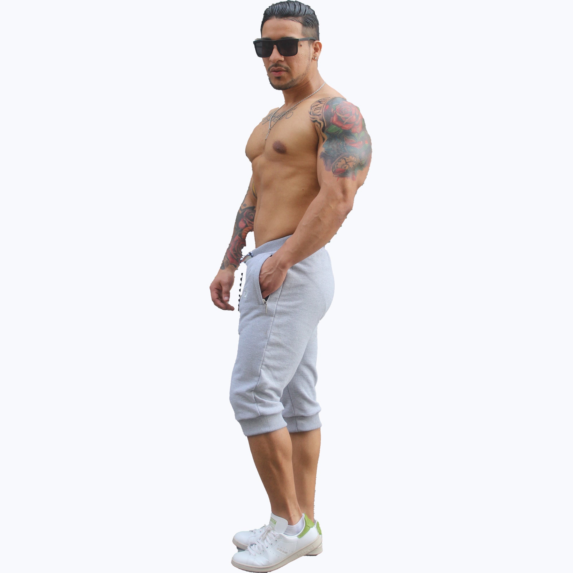 Short buzo 3/4 basic aress gris