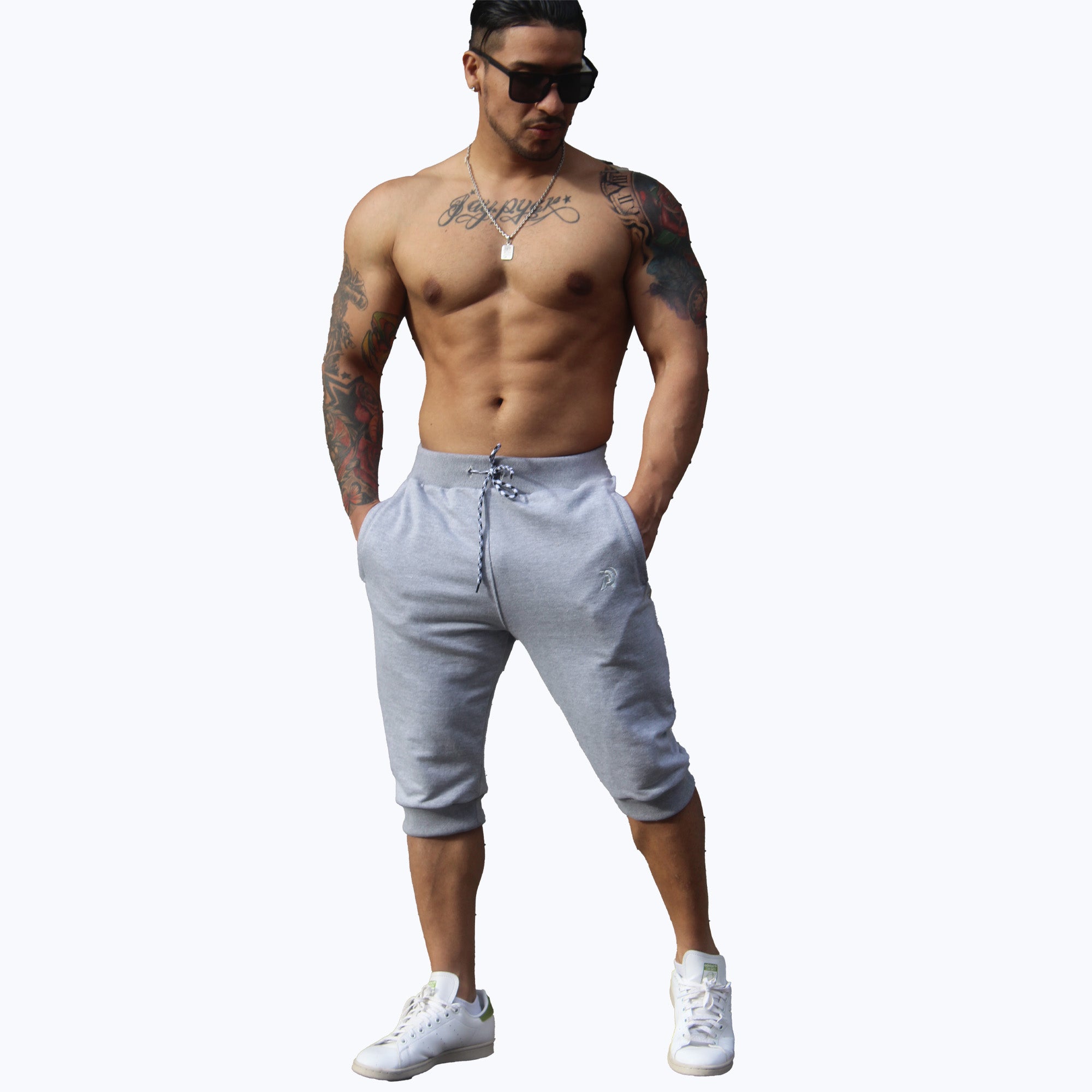 Short buzo 3/4 basic aress gris