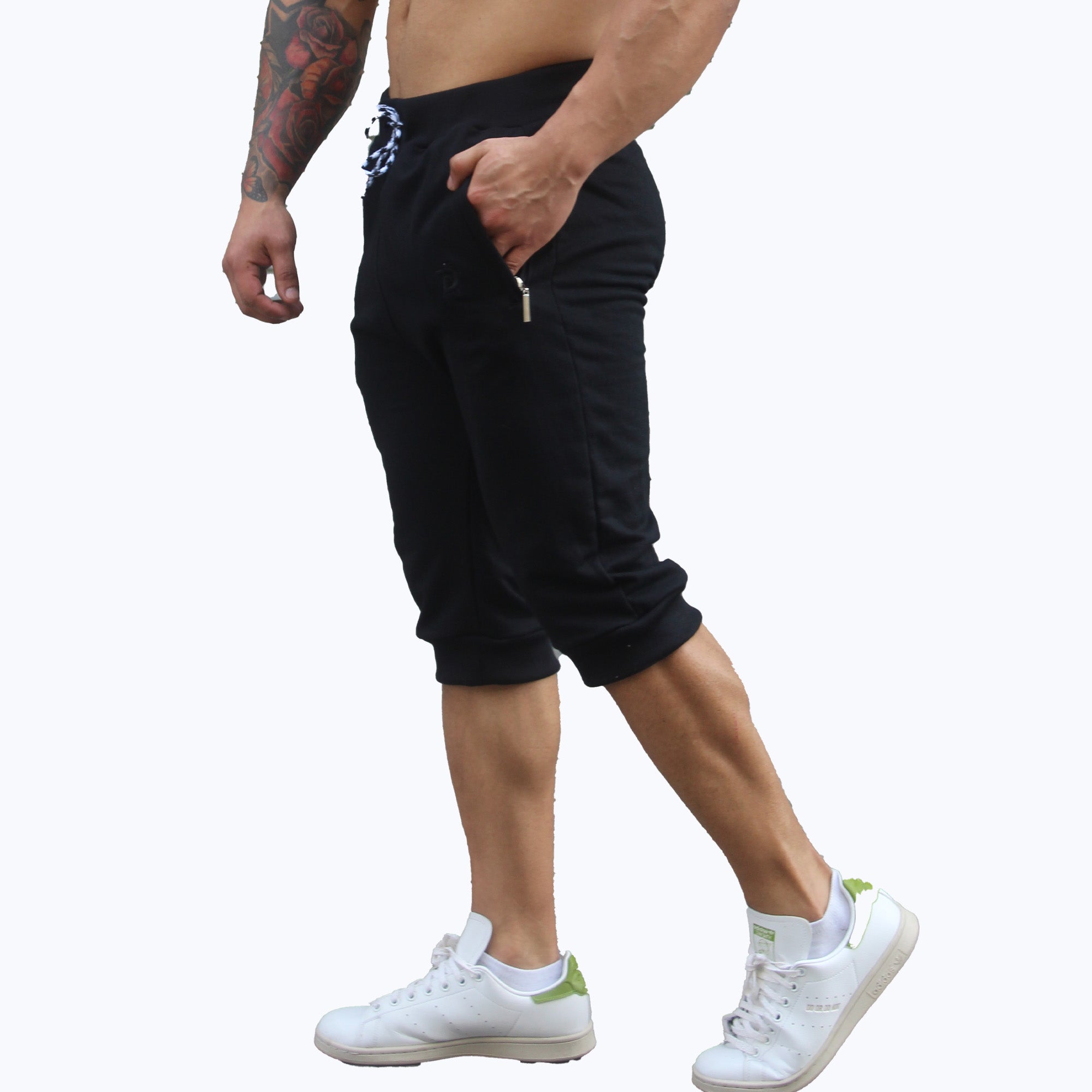 Short buzo 3/4 basic aress negro