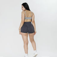 Short Deportivo push up con arruga lateral - Grey