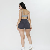 Short Deportivo push up con arruga lateral - Grey