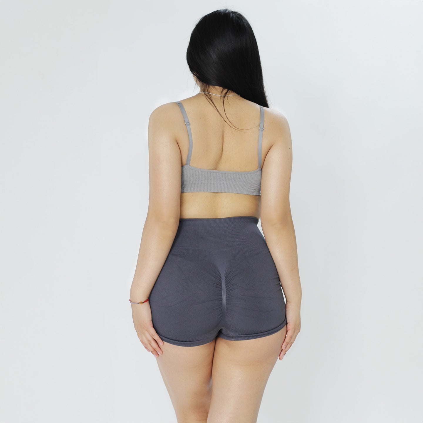 Short Deportivo push up con arruga lateral -  Grey