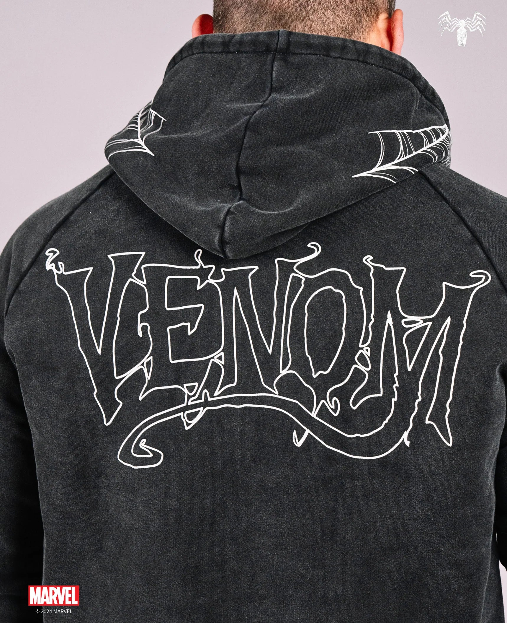 Hoodie acid wash Venom Black - Pre venta