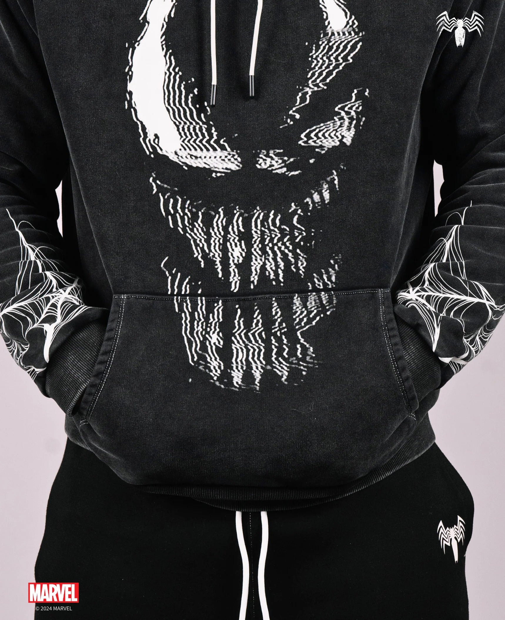 Hoodie acid wash Venom Black - Pre venta