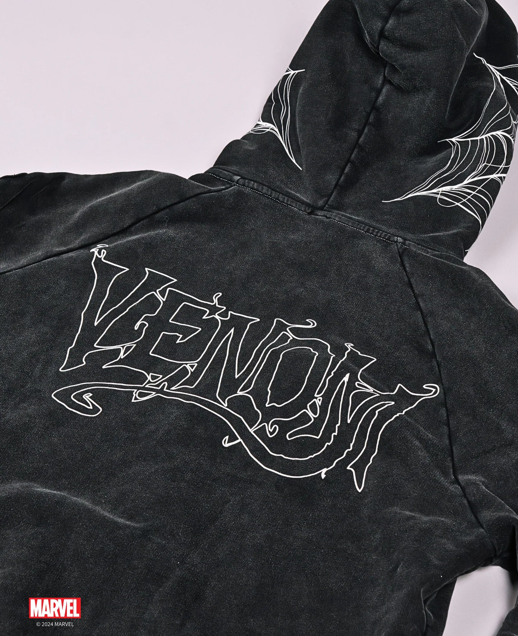 Hoodie acid wash Venom Black - Pre venta