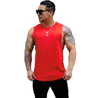 Polera musculosa lisa cuello redondo - Rojo