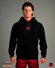 Poleron canguro con capucha DEADPOOL Maximum Effort black