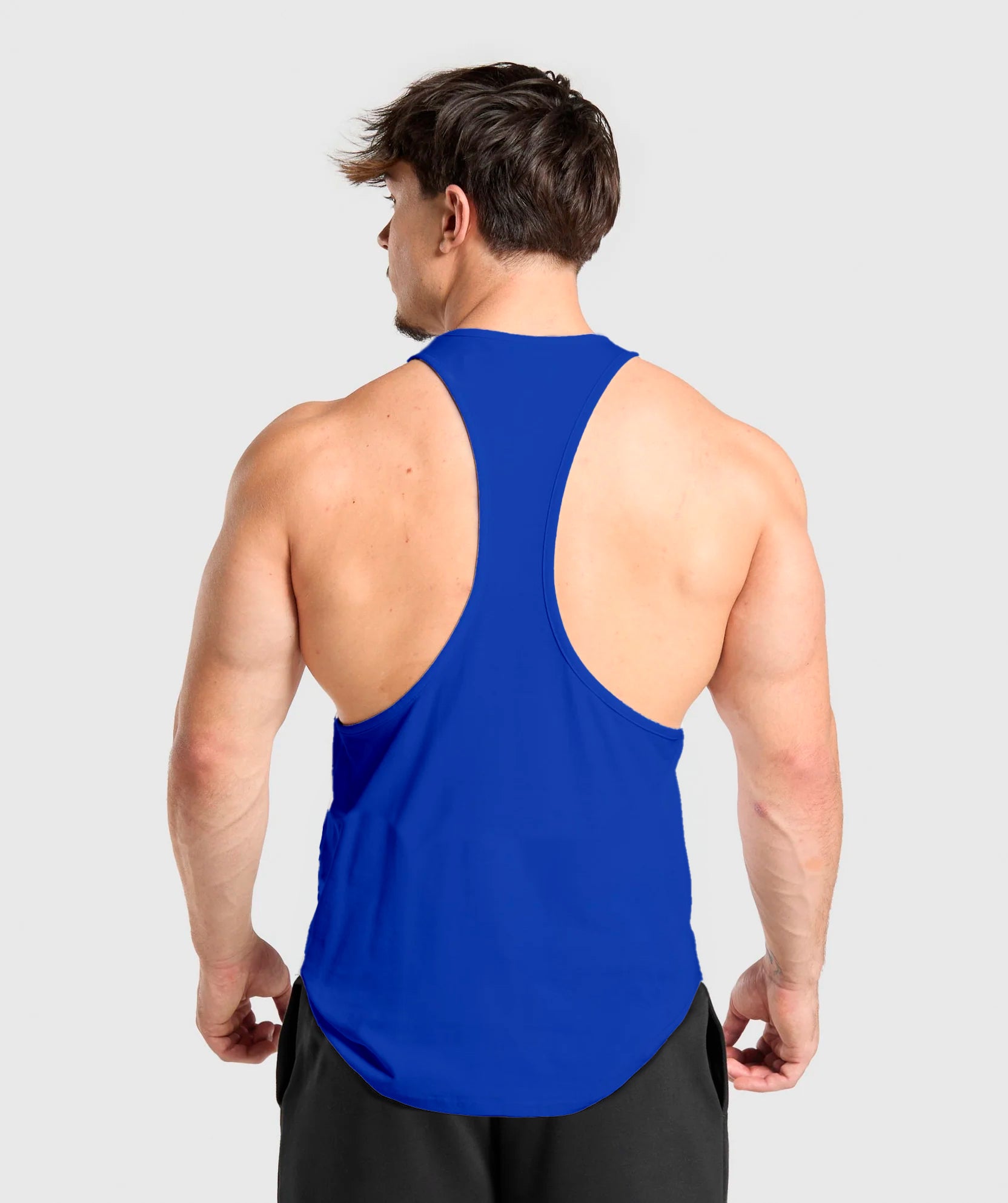 polera musculosa tirante nopain nogain azul rey