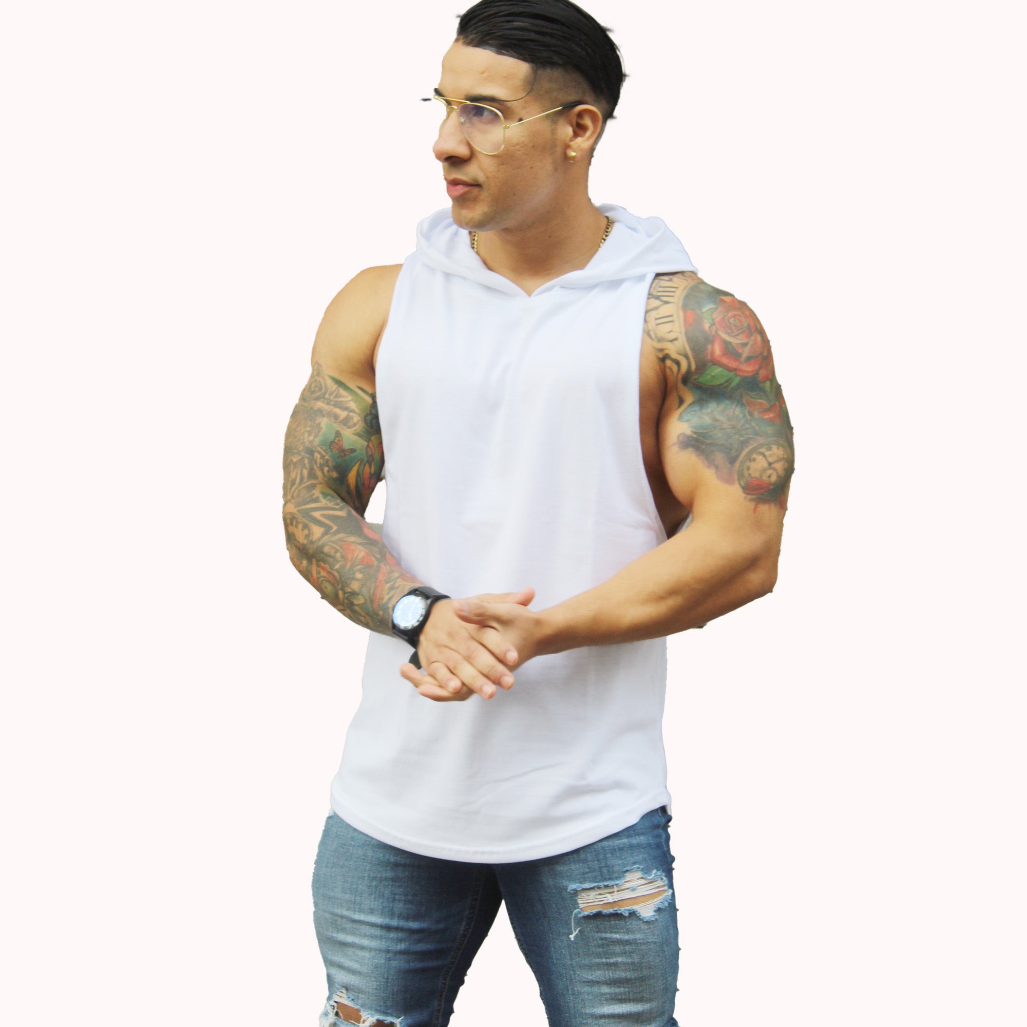 Polera Musculosa Capucha Basic lisas aress