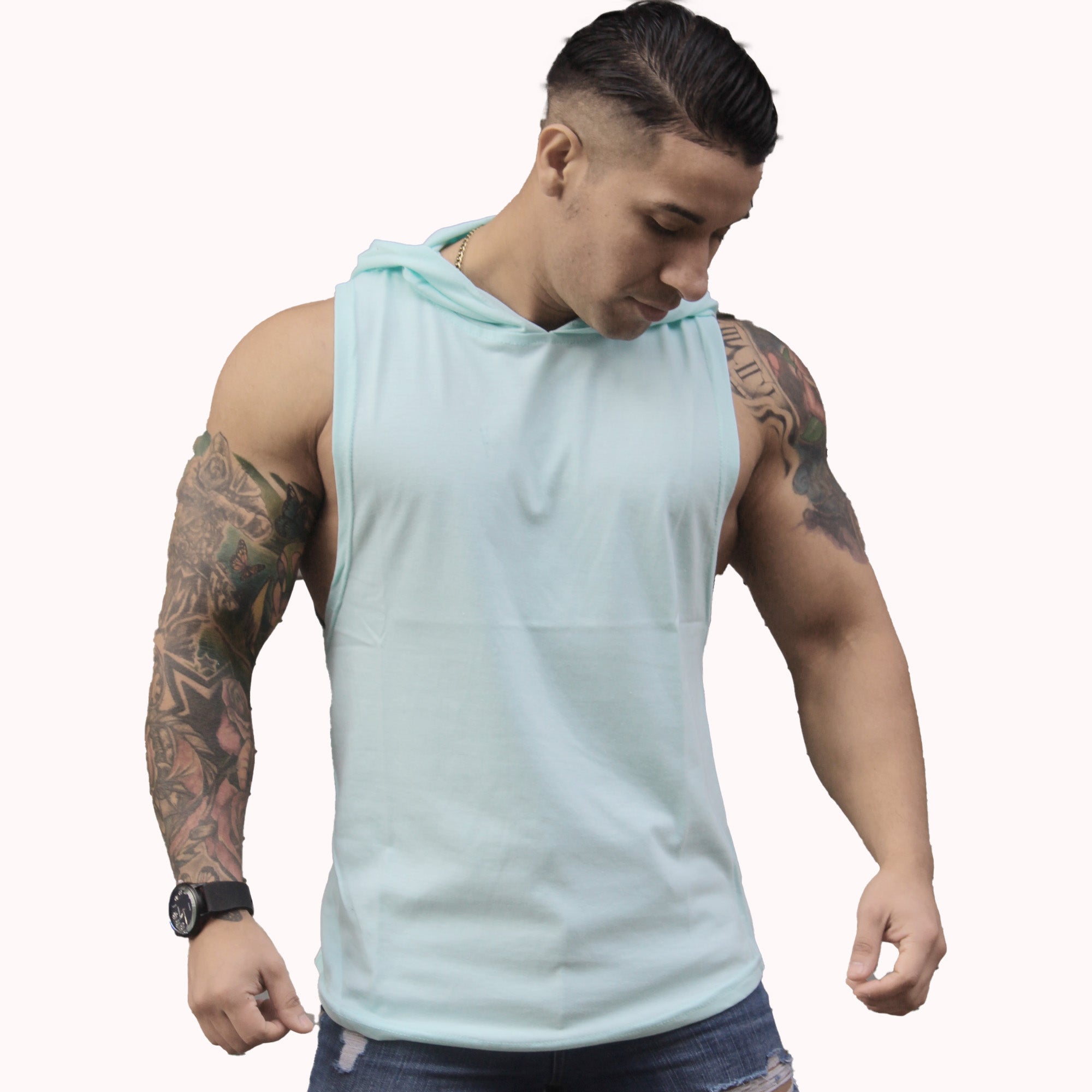 Polera Musculosa Capucha Basic lisas aress