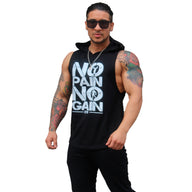 Polera Musculosa Capucha Nopain Nogain Negro