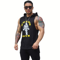 Polera Musculosa Capucha Gold Gym Negro