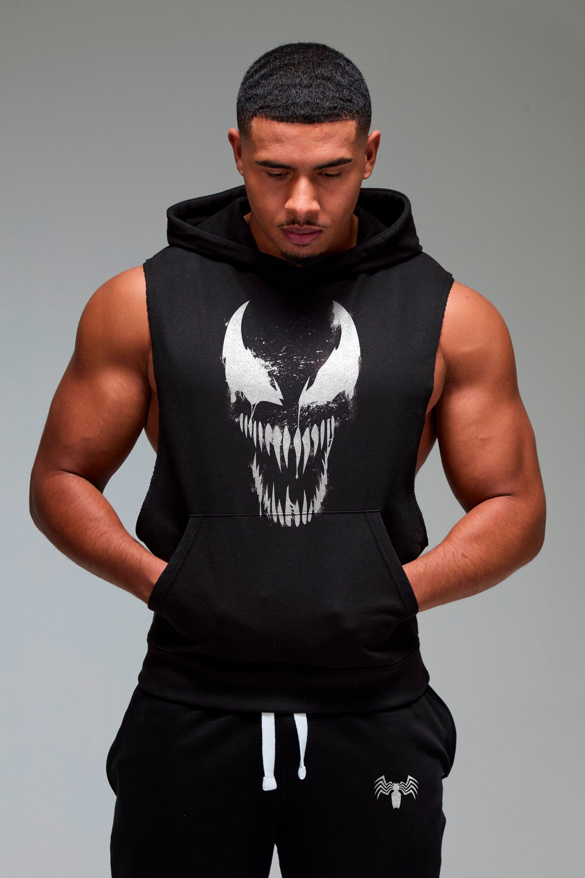 Poleron musculosa canguro Venom Black