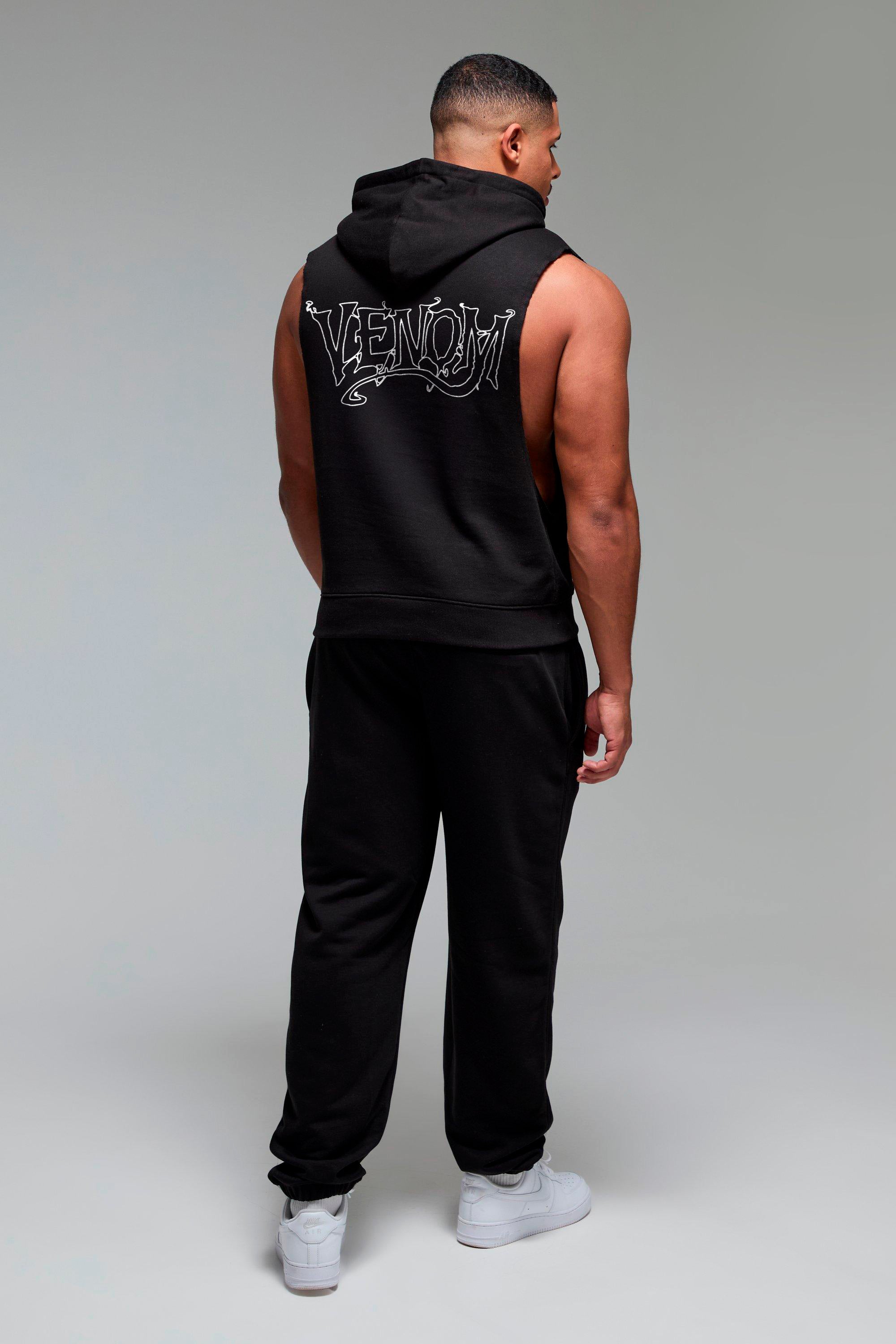 Poleron musculosa canguro Venom Black