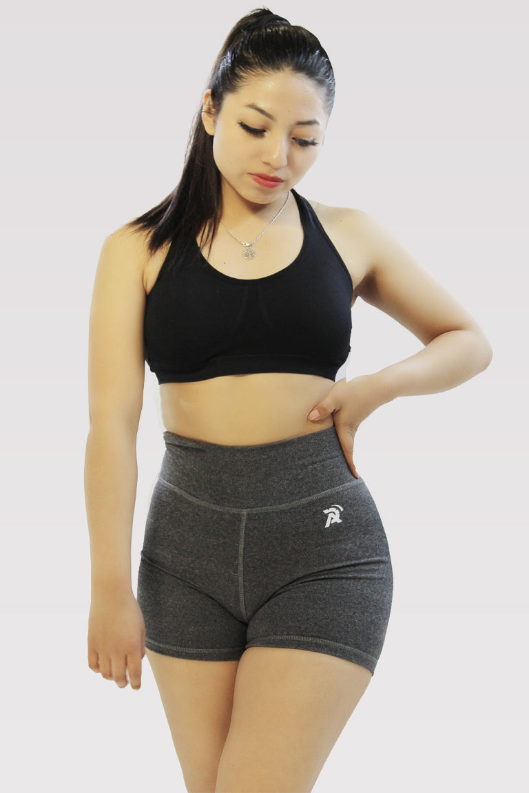 Short Deportivo lycra Algodon mujer Aress Gris
