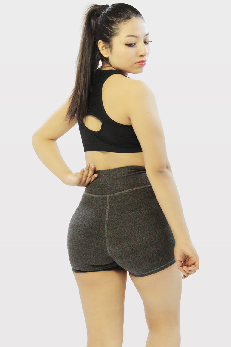 Short Deportivo lycra Algodon mujer Aress Gris