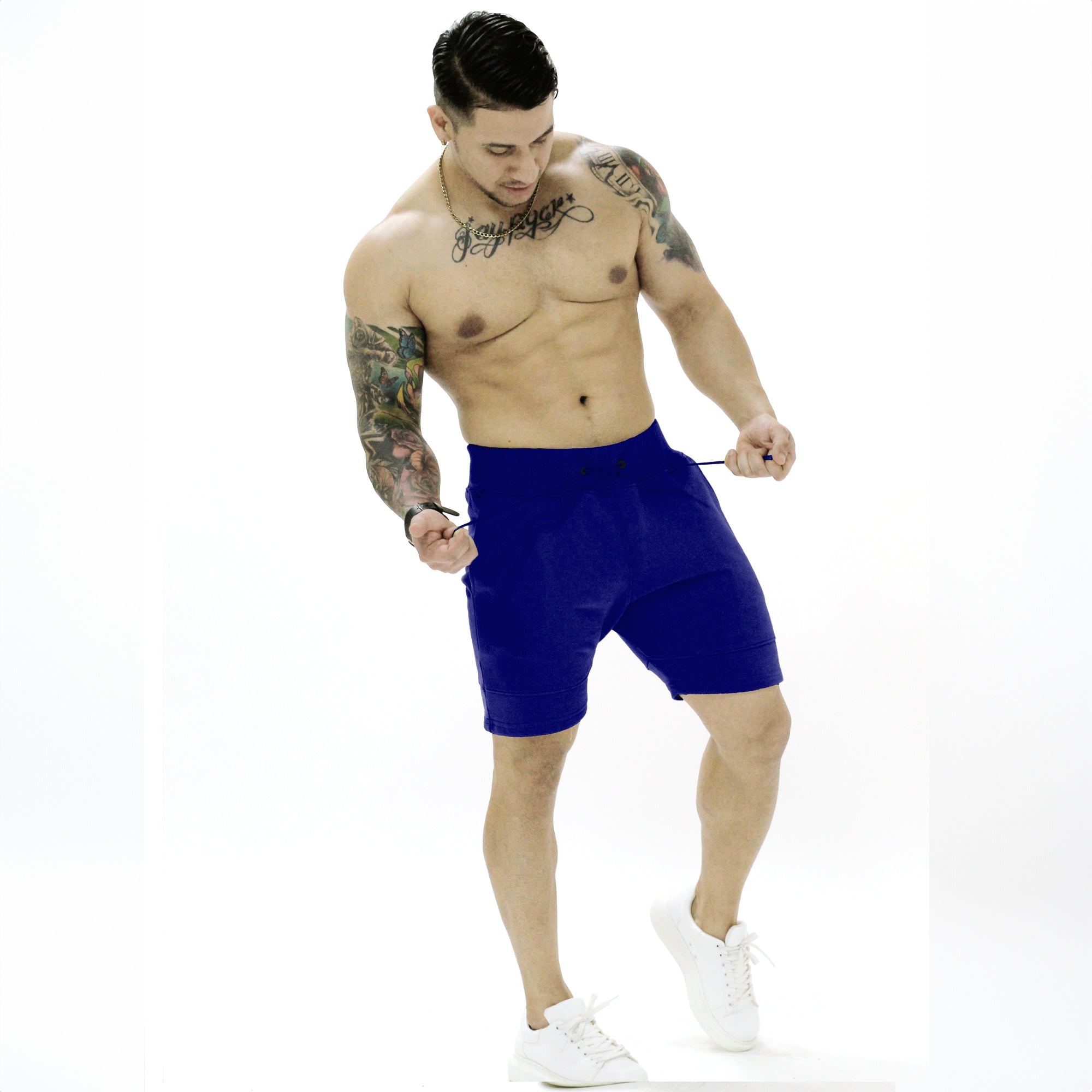 Short slim fit gym - Azul rey