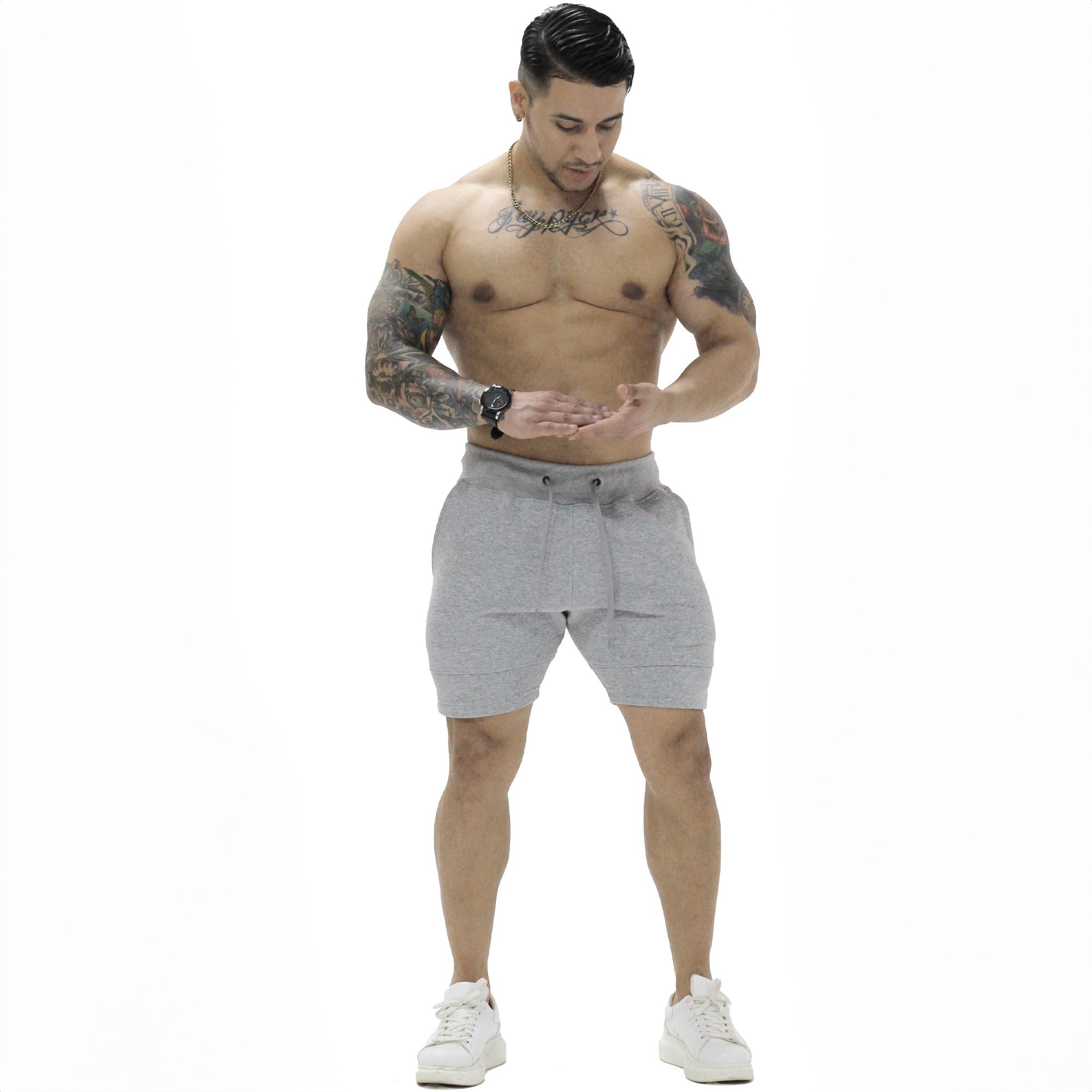 Short slim fit gym - Gris