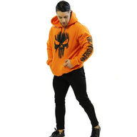 Poleron canguro the punisher naranja