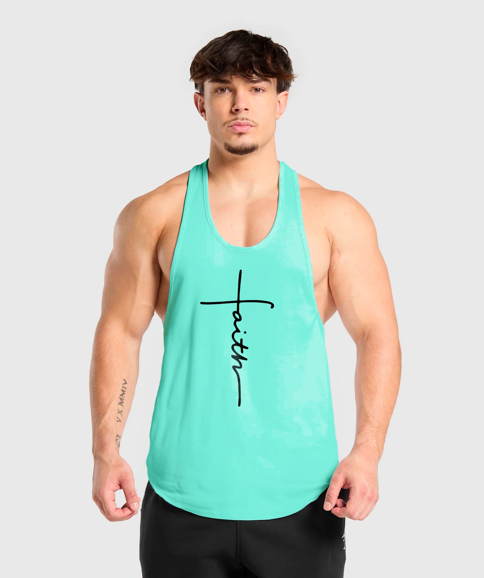 polera musculosa tirante faith verde agua