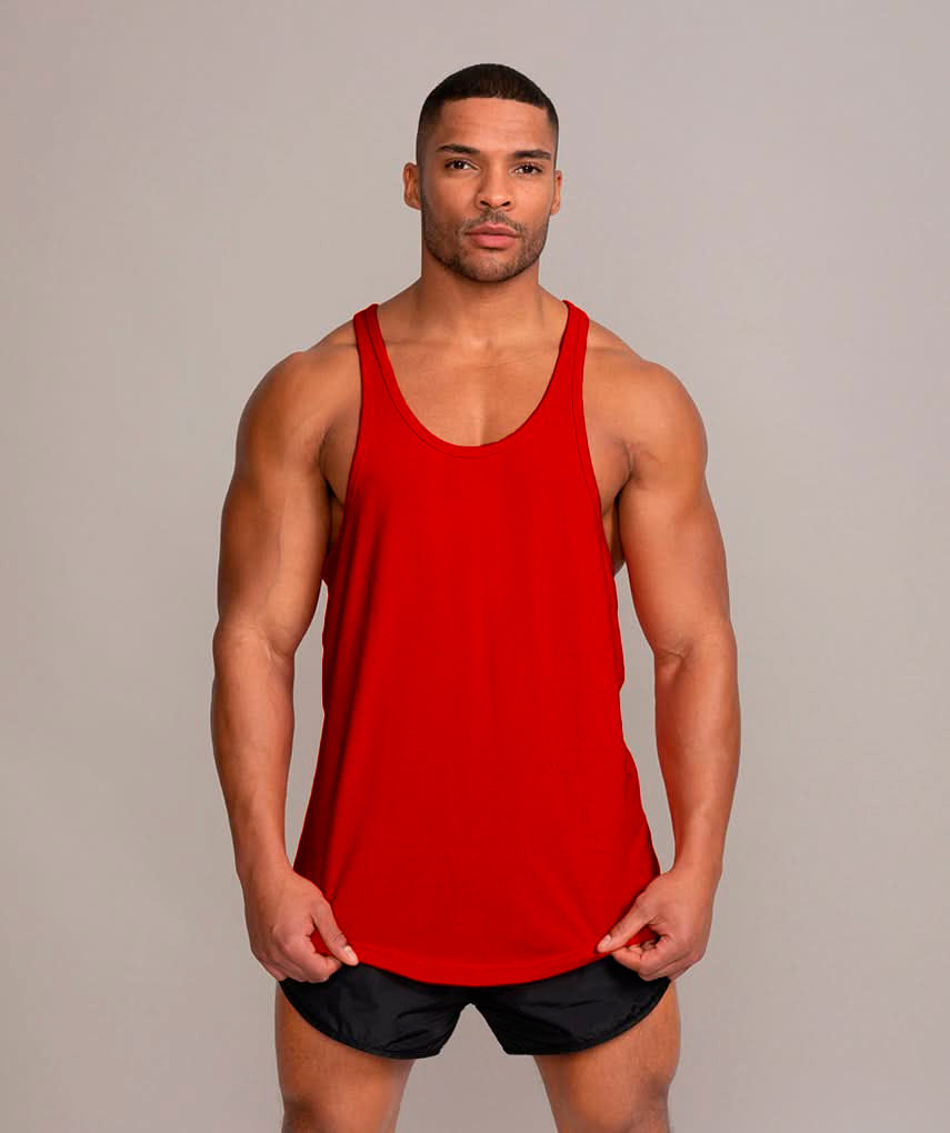 Polera musculosa Tirante lisa - Rojo