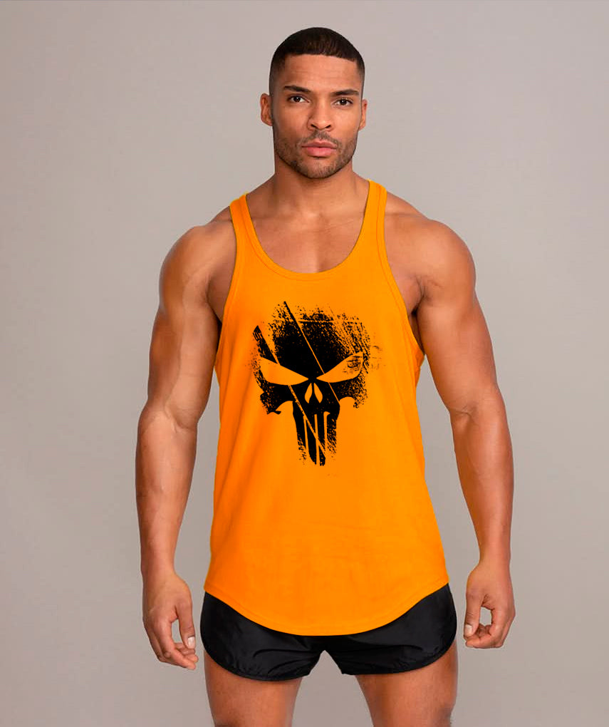 polera musculosa tirante the punisher amarillo