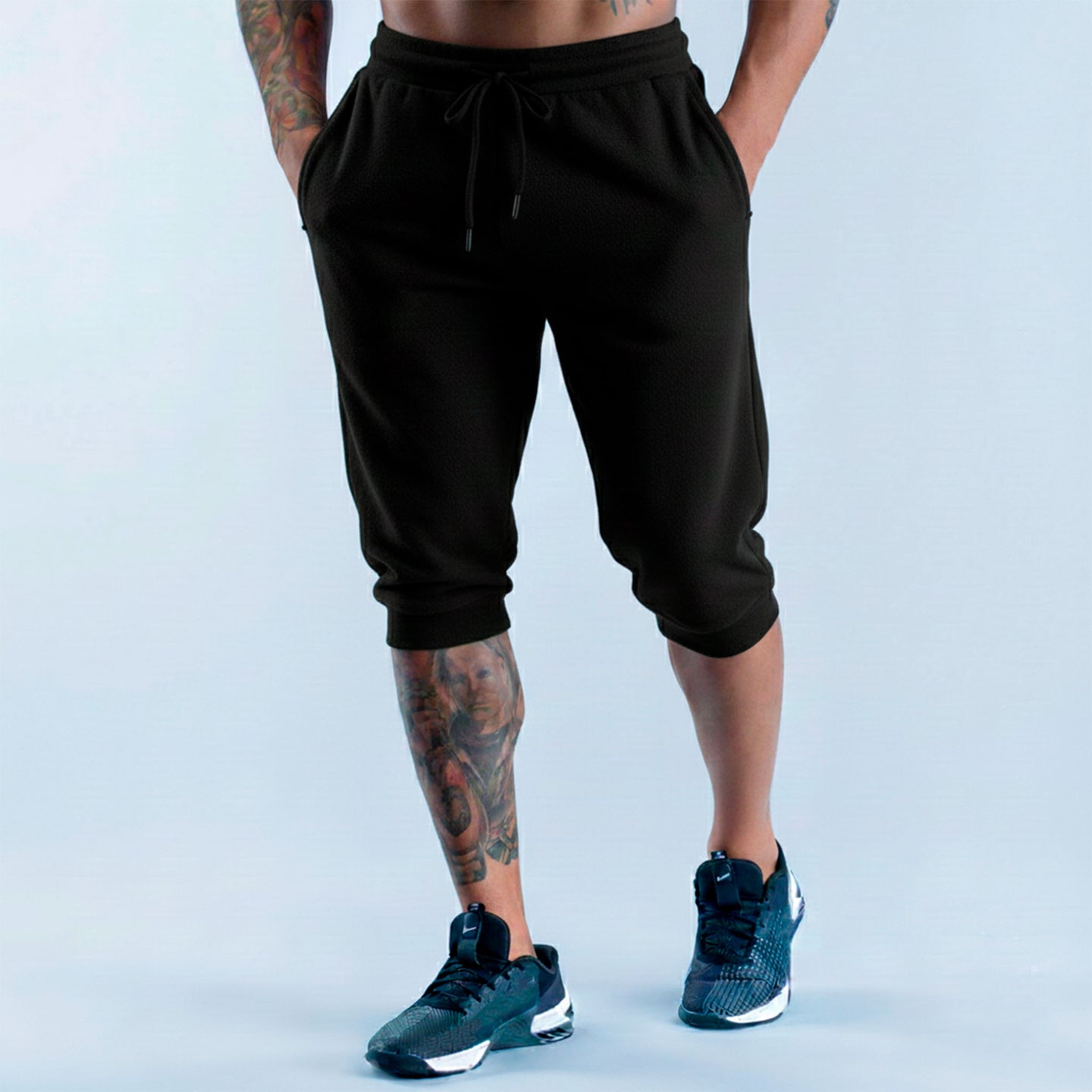 Short buzo 3/4 basic ADEMAN negro