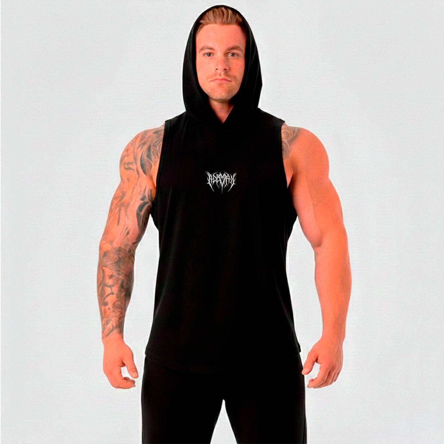 Polera Musculosa Gothic con capucha