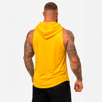 Polera Musculosa Capucha Animal amarillo oro