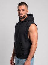 Polerón Musculosa con Capucha lisa Premium | Black