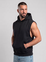Polerón Musculosa con Capucha lisa Premium | Black