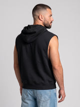 Polerón Musculosa con Capucha lisa Premium | Black
