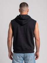 Polerón Musculosa con Capucha lisa Premium | Black