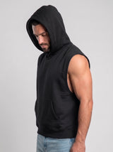 Polerón Musculosa con Capucha lisa Premium | Black