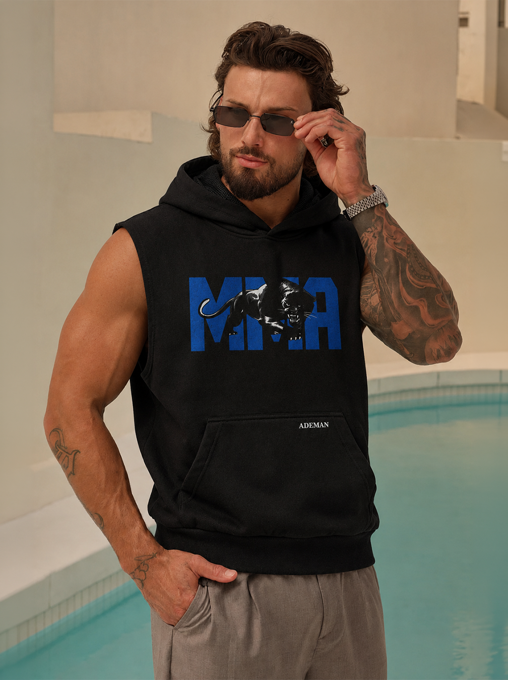 Hoodie Sin Mangas MMA | Black