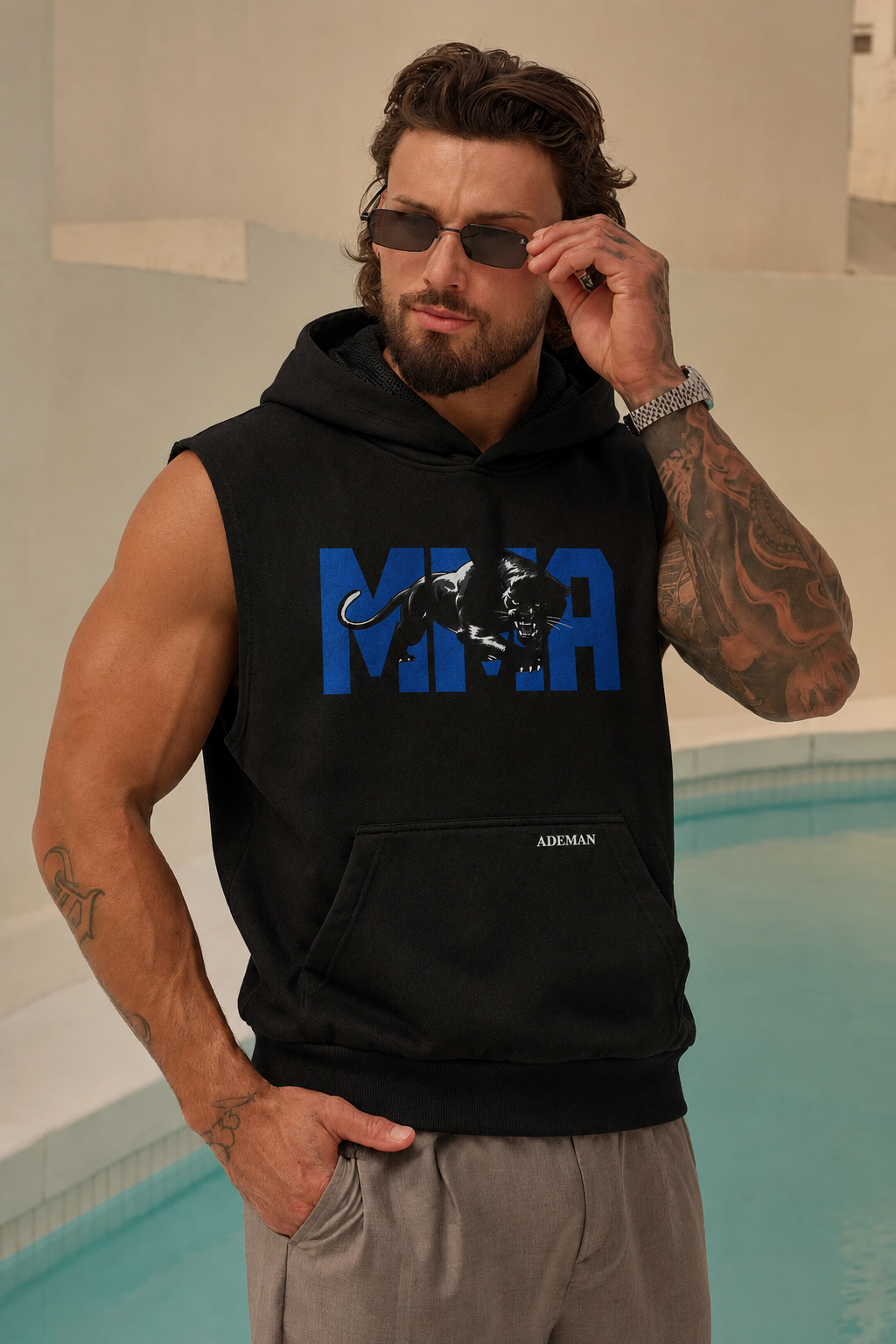 Hoodie Sin Mangas MMA | Black