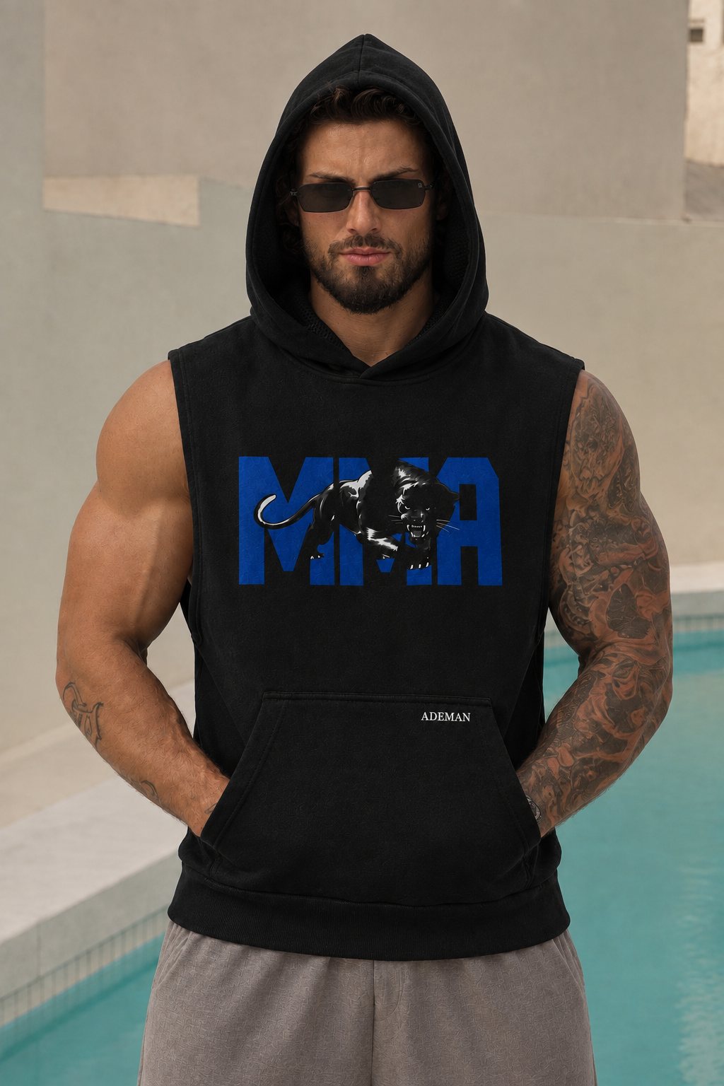 Hoodie Sin Mangas MMA | Black