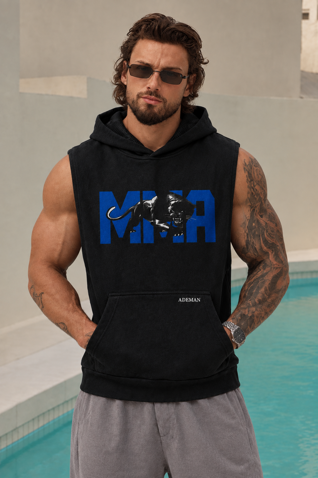 Hoodie Sin Mangas MMA | Black