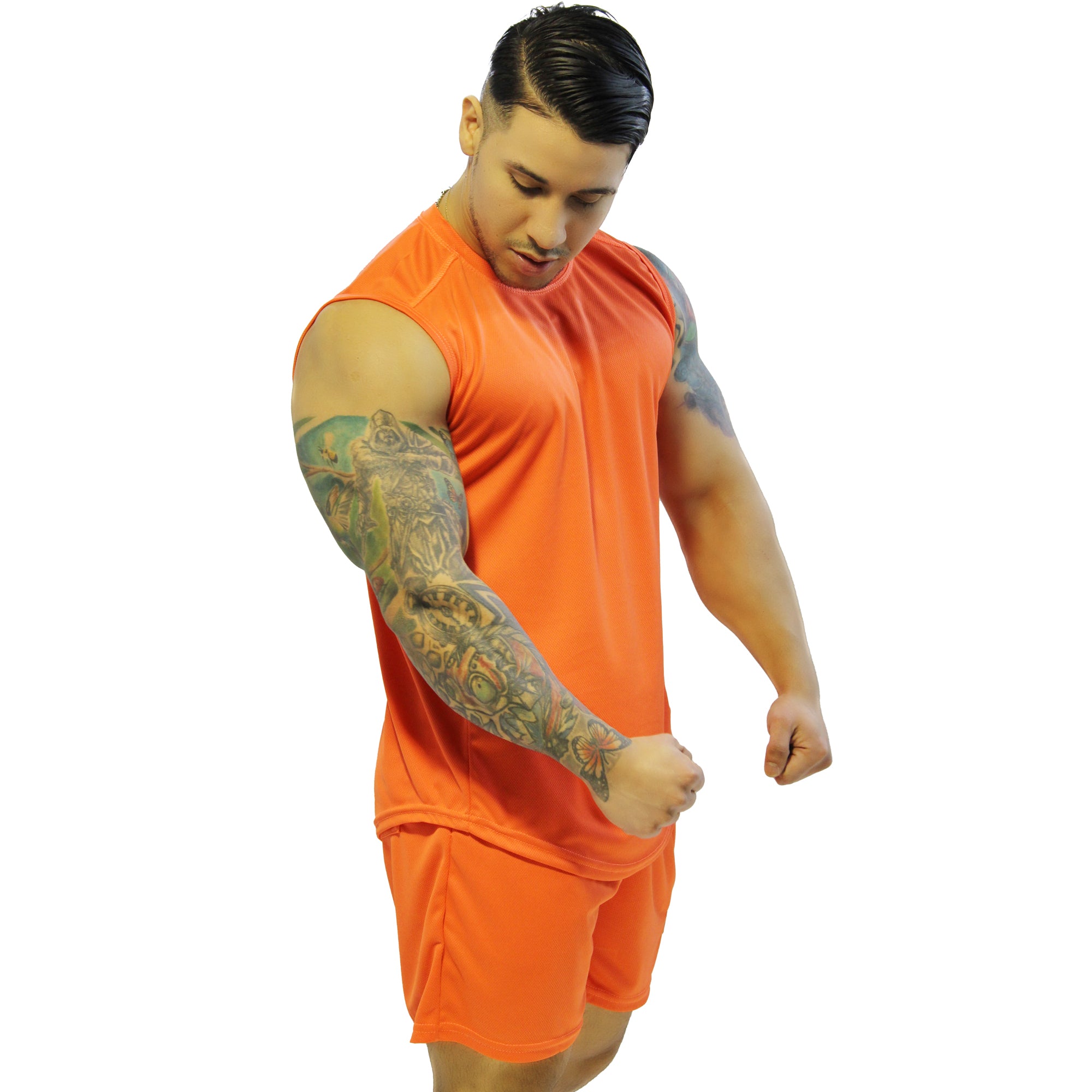 Conjunto dri-fit  gym aress naranja